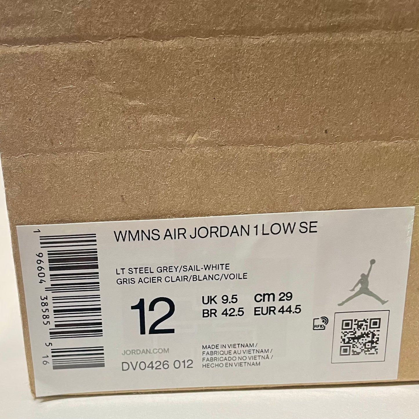 Jordan 1 low ‘Wolf grey’ Size 10.5M