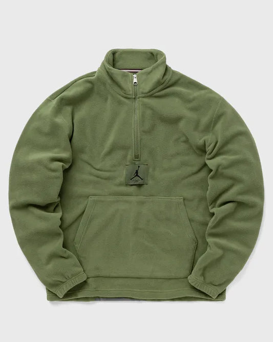 Jordan Essentials Fleece Half zip ‘Olive’ - VarsityKicks.co